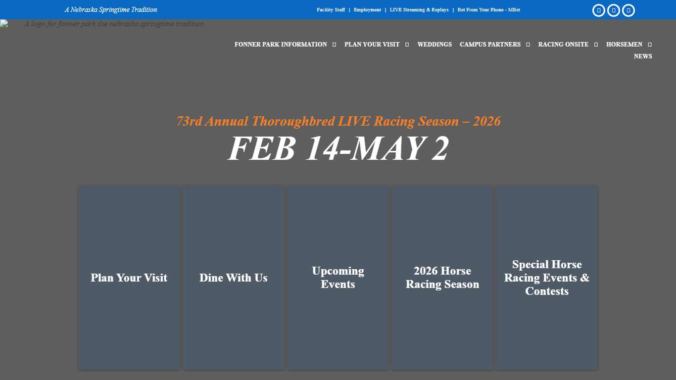 Horse Racing Track Fonner Park Grand Island, NE